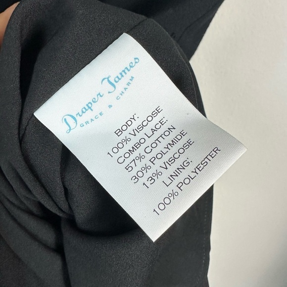 Draper James Sarah Black Lace Ruffle Dress Size 4 MSRP $295 - Picture 6 of 7